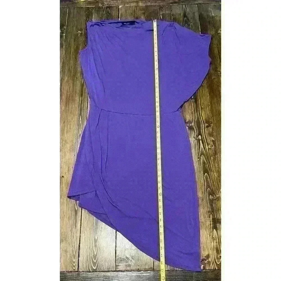 Kris Jenner Kollection Purple Asymmetrical Dress Sz Medium - Picture 3 of 8